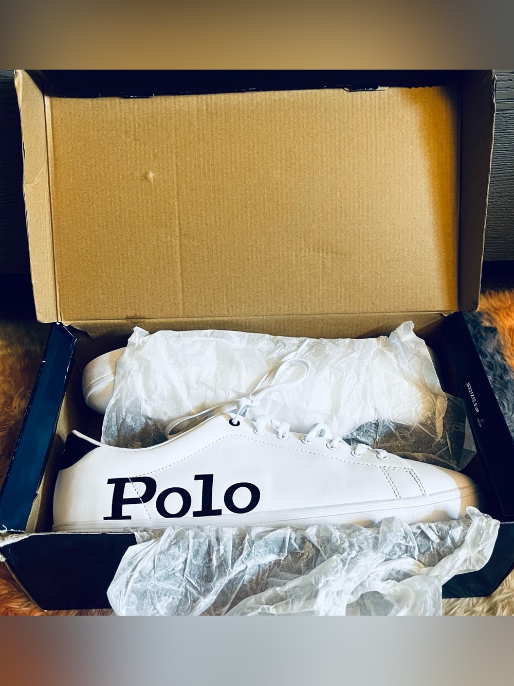 ✨Polo Ralph Lauren ‘RRL
Longwood Logo’ (White/Black), Men’s Size 15✨